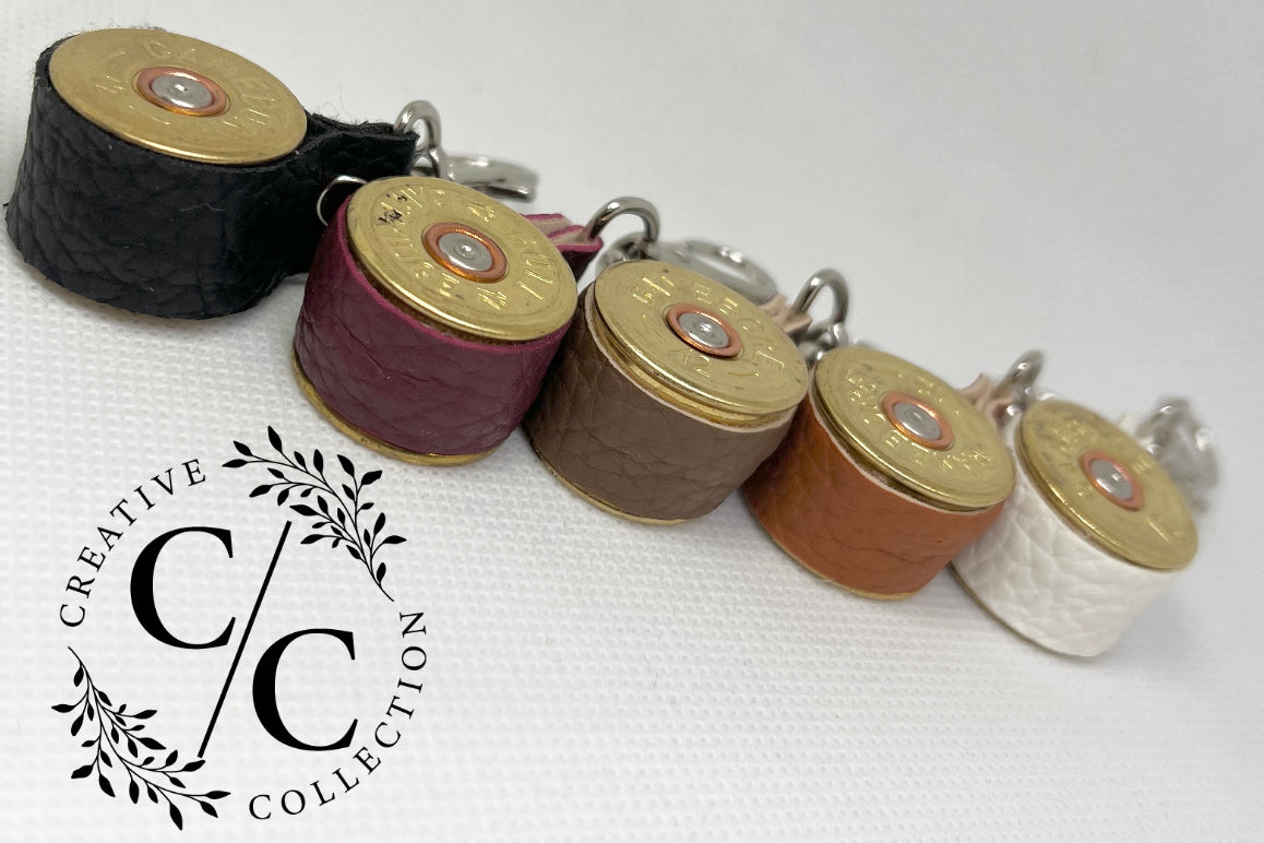 Leather Cartridge Keyring