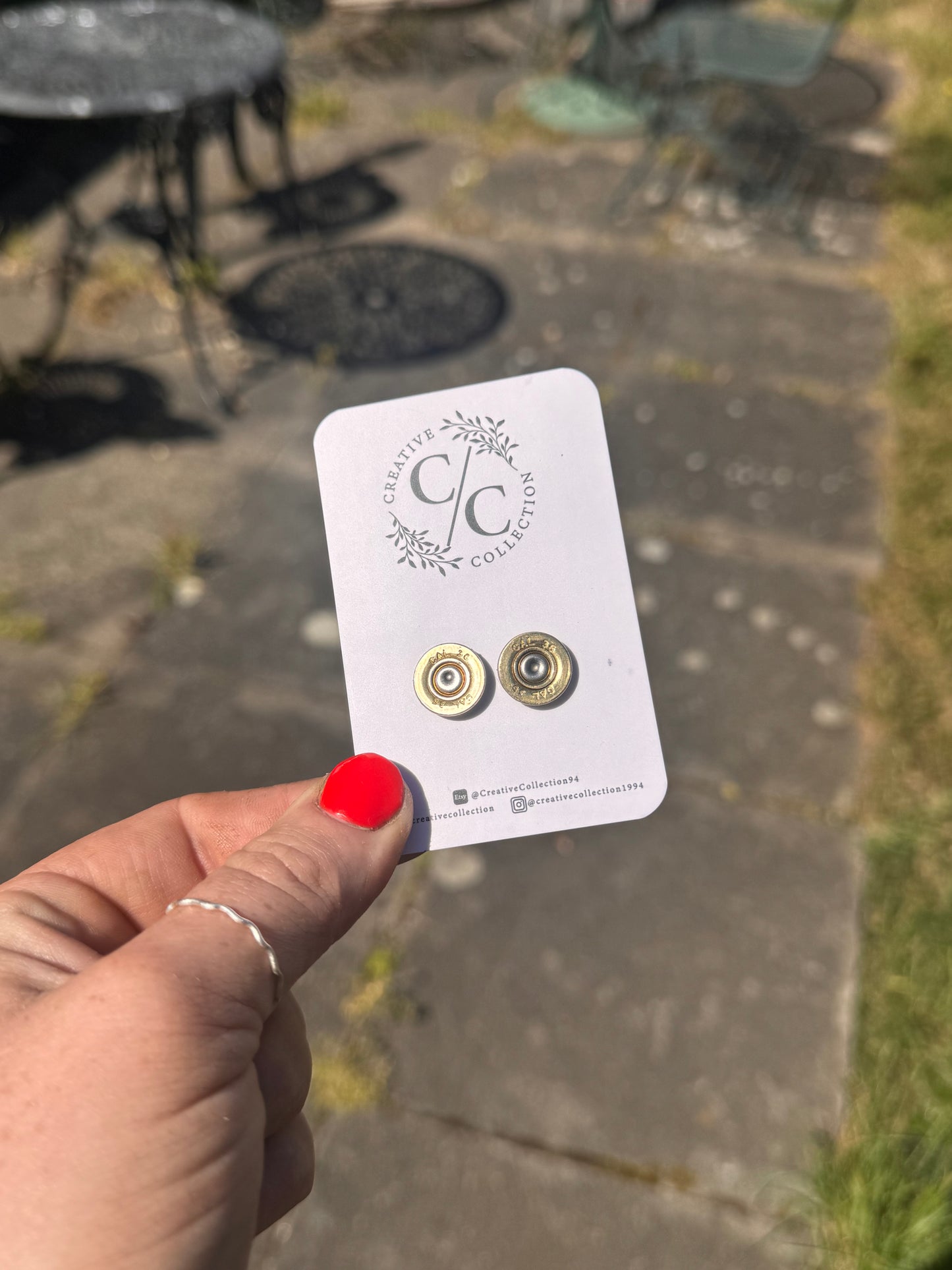Shooting cartridge earrings (Studs)
