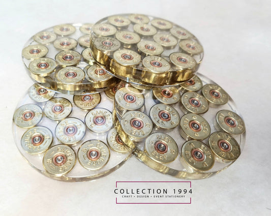 Gold Shotgun Cartridge Coasters