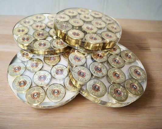 Gold Shotgun Cartridge Coasters