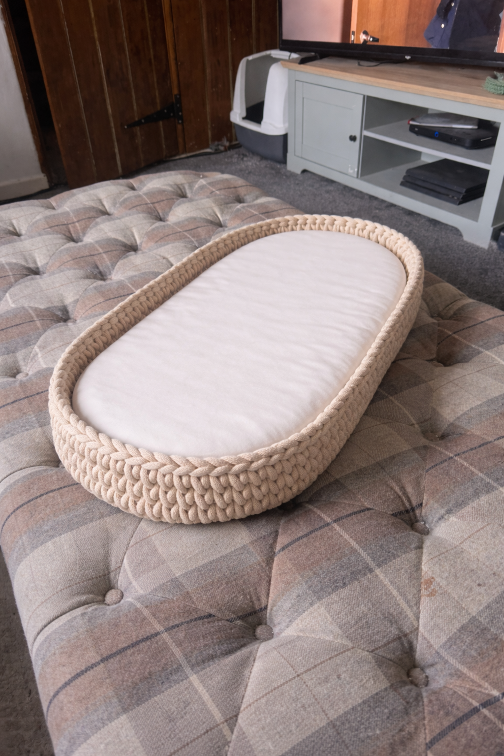Changing Mat Basket - Braided Cord Style