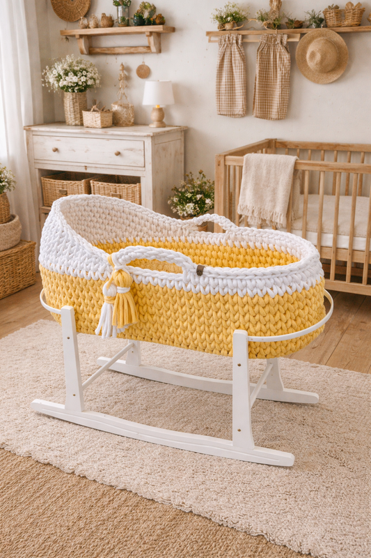 Moses Basket - Braided Cord Style