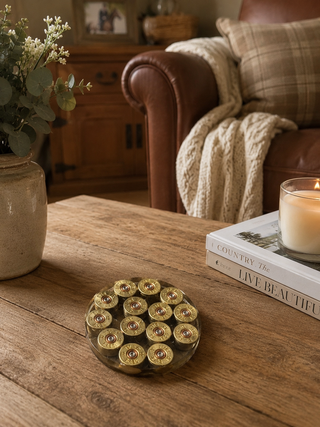 Gold Shotgun Cartridge Coasters
