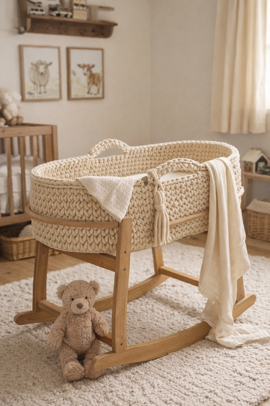 Moses Basket - Braided Cord Style