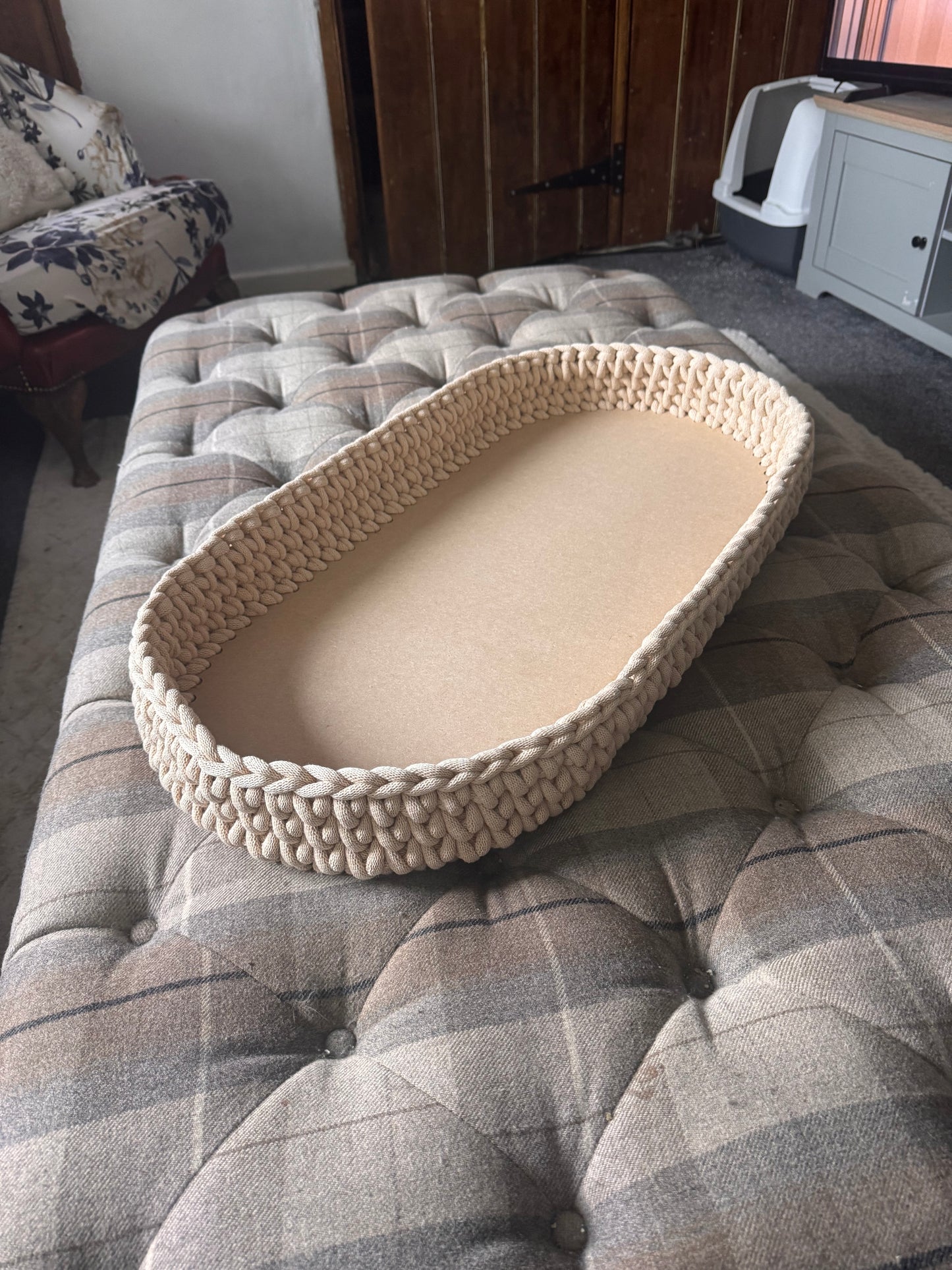 Changing Mat Basket - Braided Cord Style