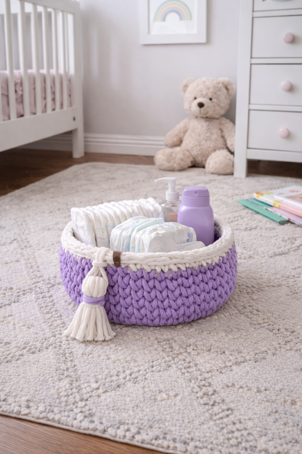 Crochet Nappy Caddy - Braided Cord Style