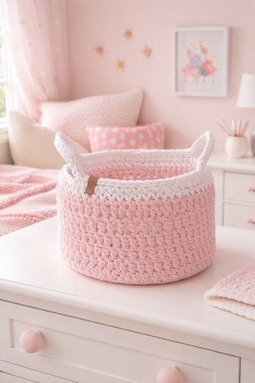 Crochet Toy Basket - Braided Cord Style